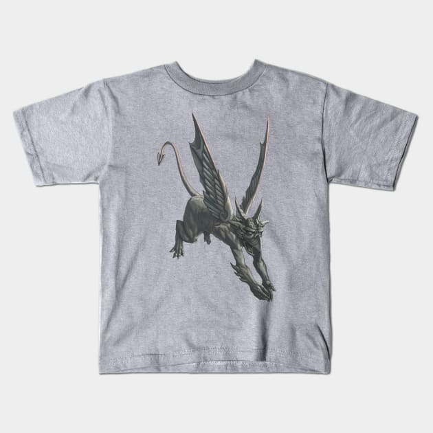 Gargoyle Kids T-Shirt by paintedmonk